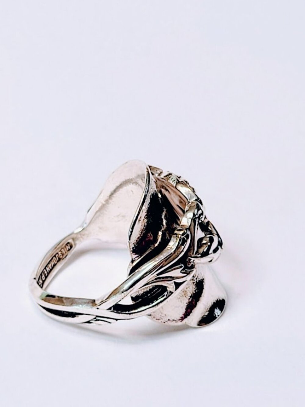 STERLING ROSE TEASPOON RING - Picture 4 of 6